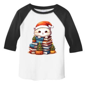 All I Want For Xmas Is Books And Cats Xmas Tree Pajama Holiday Meaningful Gift Toddler Fine Jersey T-Shirt