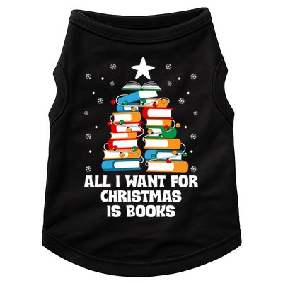 All I Want For Christmas Is Books Xmas Book Reader Reading Gift Doggie Tank