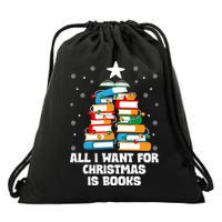 All I Want For Christmas Is Books Xmas Book Reader Reading Gift Drawstring Bag