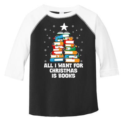All I Want For Christmas Is Books Xmas Book Reader Reading Gift Toddler Fine Jersey T-Shirt