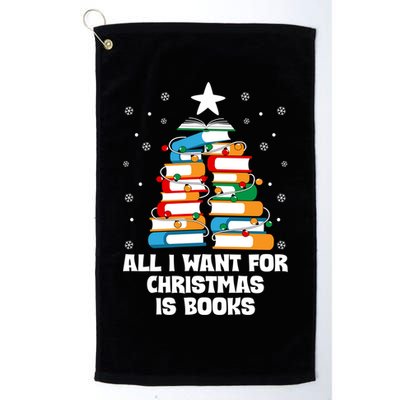 All I Want For Christmas Is Books Xmas Book Reader Reading Gift Golf Towel