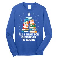 All I Want For Christmas Is Books Xmas Book Reader Reading Gift Long Sleeve Shirt