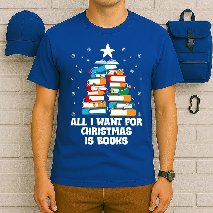 All I Want For Christmas Is Books Xmas Book Reader Reading Gift T-Shirt
