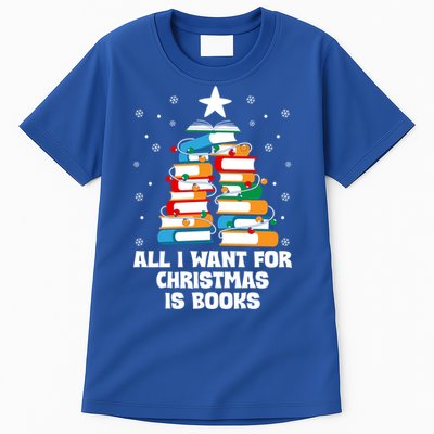 All I Want For Christmas Is Books Xmas Book Reader Reading Gift Tall T-Shirt