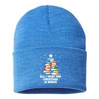 All I Want For Christmas Is Books Xmas Book Reader Reading Gift Sustainable Knit Beanie