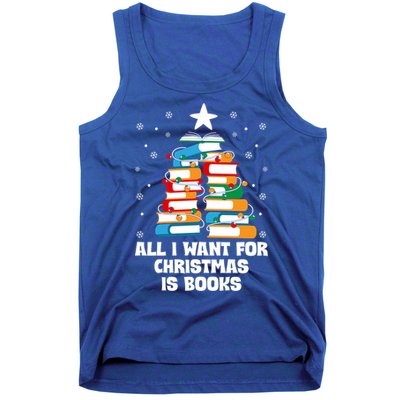 All I Want For Christmas Is Books Xmas Book Reader Reading Gift Tank Top