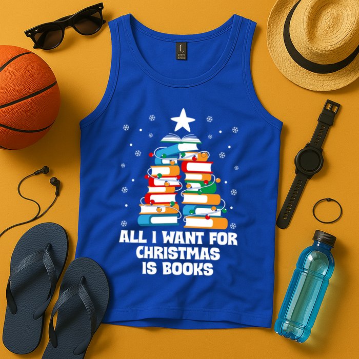 All I Want For Christmas Is Books Xmas Book Reader Reading Gift Tank Top