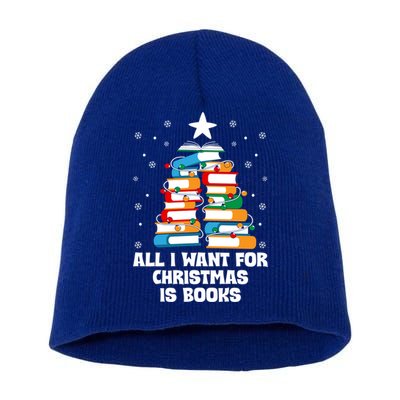 All I Want For Christmas Is Books Xmas Book Reader Reading Gift Short Acrylic Beanie
