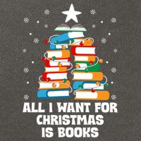 All I Want For Christmas Is Books Xmas Book Reader Reading Gift Cotton Canvas Backpack