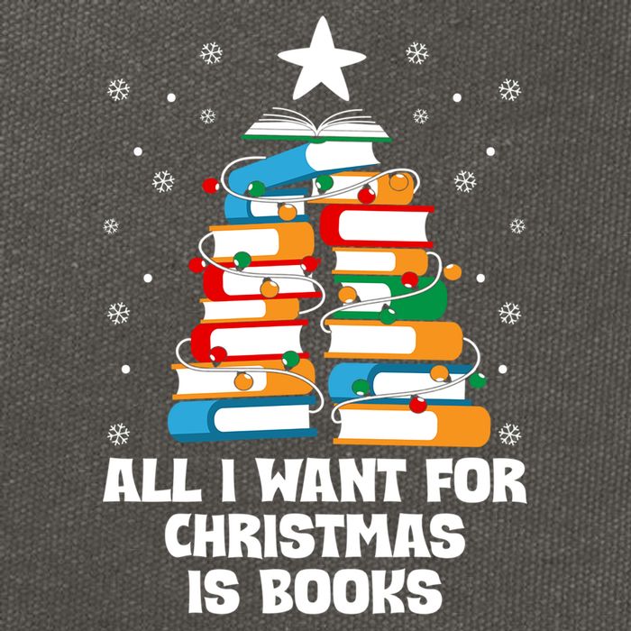 All I Want For Christmas Is Books Xmas Book Reader Reading Gift Cotton Canvas Backpack