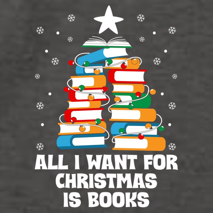 All I Want For Christmas Is Books Xmas Book Reader Reading Gift Vector Backpack