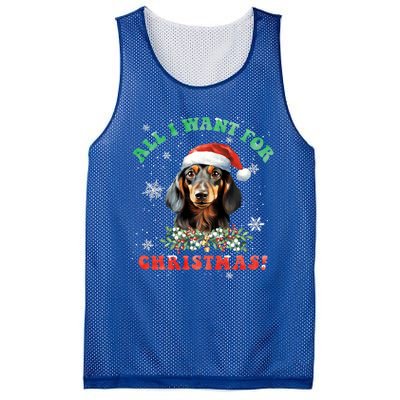 All I Want For Christmas Xmas Funny Gift For Dachshund Lovers Gift Mesh Reversible Basketball Jersey Tank