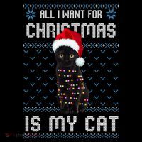 All I Want For Christmas Is My Cat Ugly Christmas Sweater Meaningful Gift Drawstring Bag