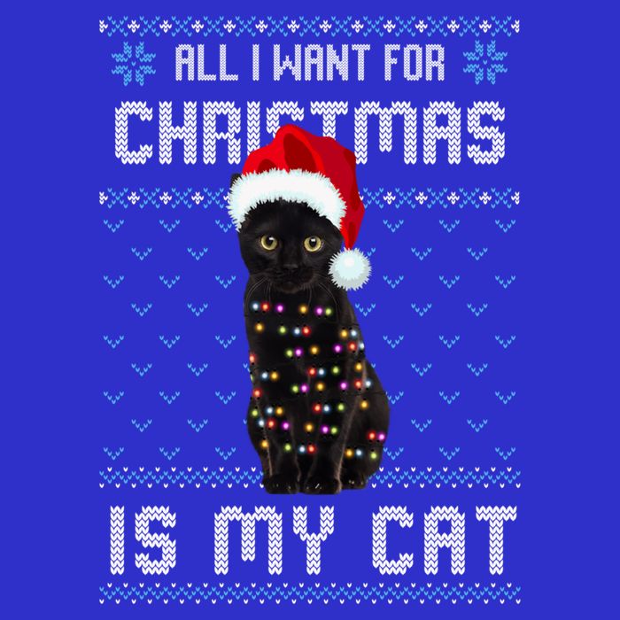 All I Want For Christmas Is My Cat Ugly Christmas Sweater Meaningful Gift 16 in Basic Backpack