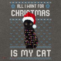 All I Want For Christmas Is My Cat Ugly Christmas Sweater Meaningful Gift Cotton Canvas Backpack