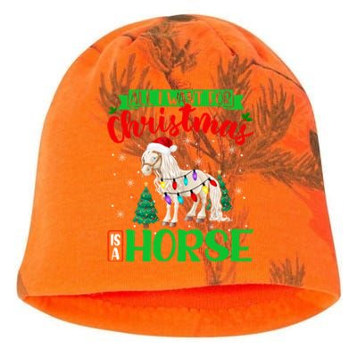 All I Want For Christmas Is A Horse Xmas Santa Horse Gift Kati - Camo Knit Beanie