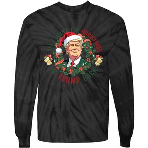 All I Want For Christmas Is Trump Back Christmas Trump Tie-Dye Long Sleeve Shirt