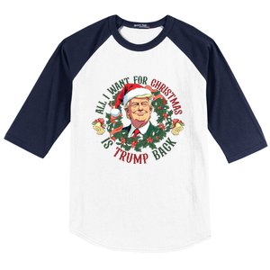 All I Want For Christmas Is Trump Back Christmas Trump Baseball Sleeve Shirt