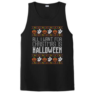 All I Want For Christmas Is Halloween Ugly Sweater Holiday Gift PosiCharge Competitor Tank