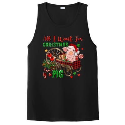 All I Want For Christmas Is A Pig Merry Christmas Pajamas Gift PosiCharge Competitor Tank