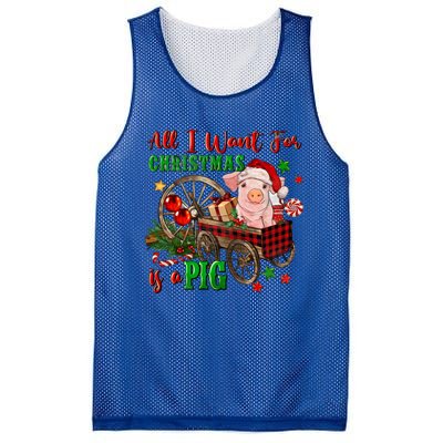 All I Want For Christmas Is A Pig Merry Christmas Pajamas Gift Mesh Reversible Basketball Jersey Tank