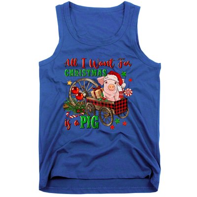 All I Want For Christmas Is A Pig Merry Christmas Pajamas Gift Tank Top