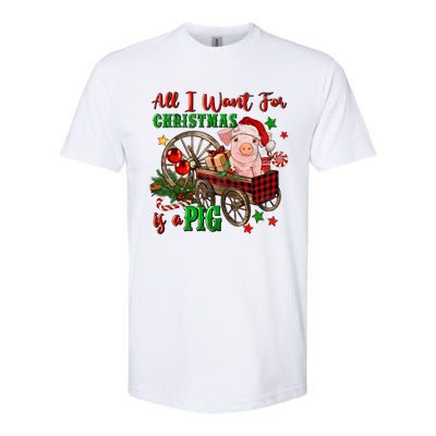 All I Want For Christmas Is A Pig Merry Christmas Pajamas Gift Softstyle CVC T-Shirt