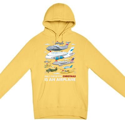 All I Want For Christmas Is An Airplane Merry Christmas Premium Pullover Hoodie