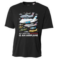 All I Want For Christmas Is An Airplane Merry Christmas Cooling Performance Crew T-Shirt