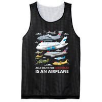 All I Want For Christmas Is An Airplane Merry Christmas Mesh Reversible Basketball Jersey Tank