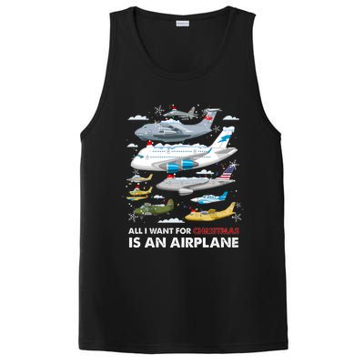 All I Want For Christmas Is An Airplane Merry Christmas PosiCharge Competitor Tank