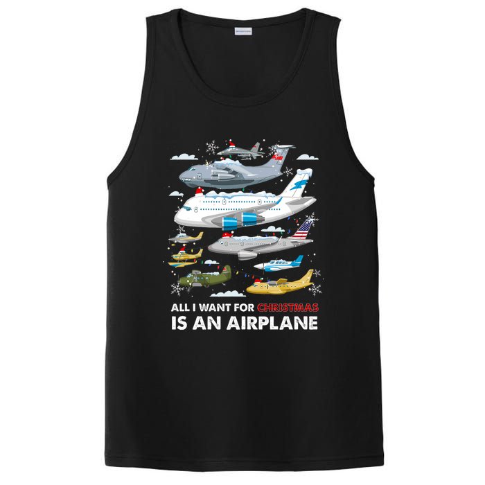 All I Want For Christmas Is An Airplane Merry Christmas PosiCharge Competitor Tank