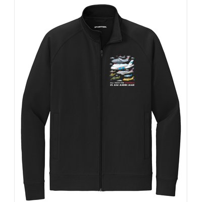 All I Want For Christmas Is An Airplane Merry Christmas Stretch Full-Zip Cadet Jacket