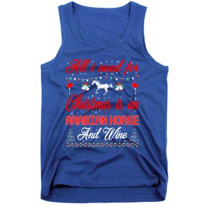 All I Want For Christmas Arabian Horse And Wine Gift Tank Top