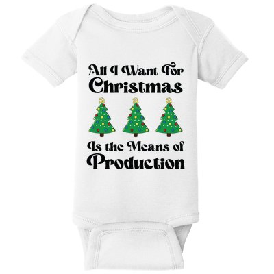 All I Want For Christmas Is The Means Of Production Baby Bodysuit