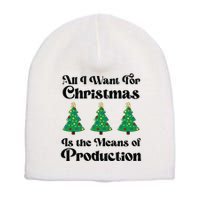 All I Want For Christmas Is The Means Of Production Short Acrylic Beanie