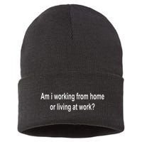 Am I Working From Home Or Living At Work Sustainable Knit Beanie