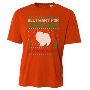 All I Want For Xmas Is A Pomeranian Dog Ugly Xmas Sweater Meaningful Gift Cooling Performance Crew T-Shirt