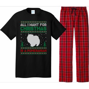 All I Want For Xmas Is A Pomeranian Dog Ugly Xmas Sweater Meaningful Gift Pajama Set