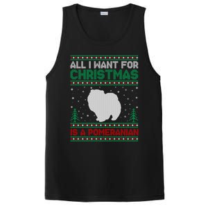 All I Want For Xmas Is A Pomeranian Dog Ugly Xmas Sweater Meaningful Gift PosiCharge Competitor Tank