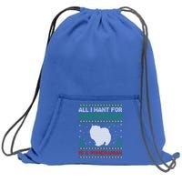 All I Want For Xmas Is A Pomeranian Dog Ugly Xmas Sweater Meaningful Gift Sweatshirt Cinch Pack Bag