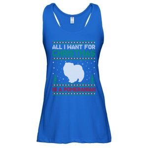 All I Want For Xmas Is A Pomeranian Dog Ugly Xmas Sweater Meaningful Gift Ladies Essential Flowy Tank