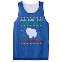 All I Want For Xmas Is A Pomeranian Dog Ugly Xmas Sweater Meaningful Gift Mesh Reversible Basketball Jersey Tank