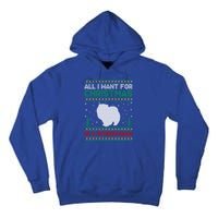 All I Want For Xmas Is A Pomeranian Dog Ugly Xmas Sweater Meaningful Gift Tall Hoodie