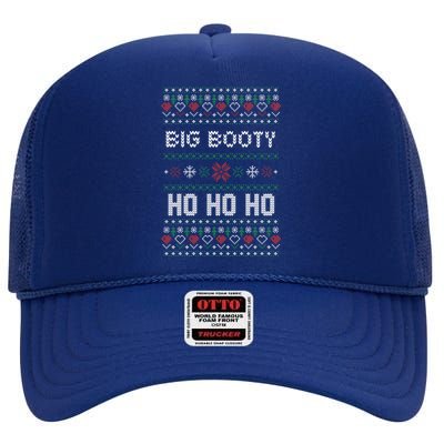 All I Want Is A Big Booty Ho For Christmas Gift Ugly Gift Cool Gift High Crown Mesh Back Trucker Hat