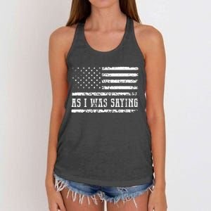 As I Was Saying Women's Knotted Racerback Tank