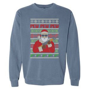 All I Want Is Guns Ugly Christmas Sweater Hunting Military Gift Garment-Dyed Sweatshirt