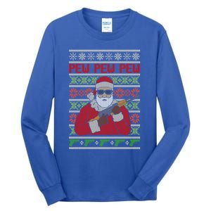 All I Want Is Guns Ugly Christmas Sweater Hunting Military Gift Tall Long Sleeve T-Shirt