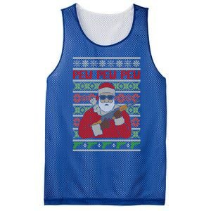 All I Want Is Guns Ugly Christmas Sweater Hunting Military Gift Mesh Reversible Basketball Jersey Tank