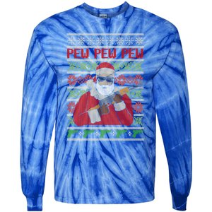 All I Want Is Guns Ugly Christmas Sweater Hunting Military Gift Tie-Dye Long Sleeve Shirt